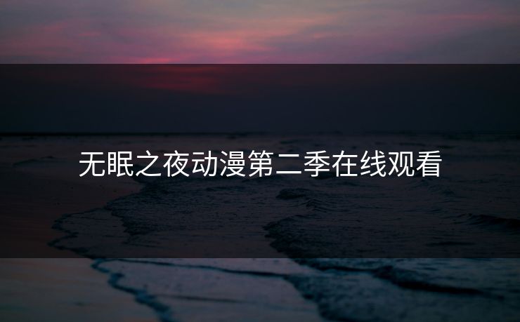 无眠之夜动漫第二季在线观看